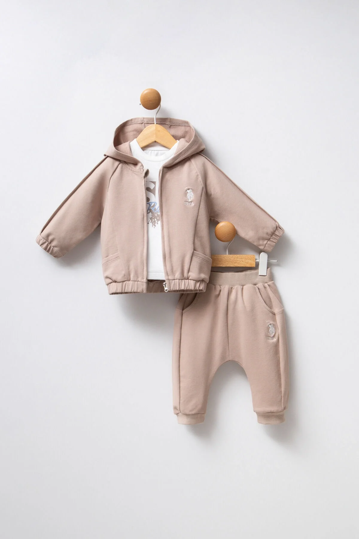 U.S. Polo Assn Erkek Bebek Krem Takım