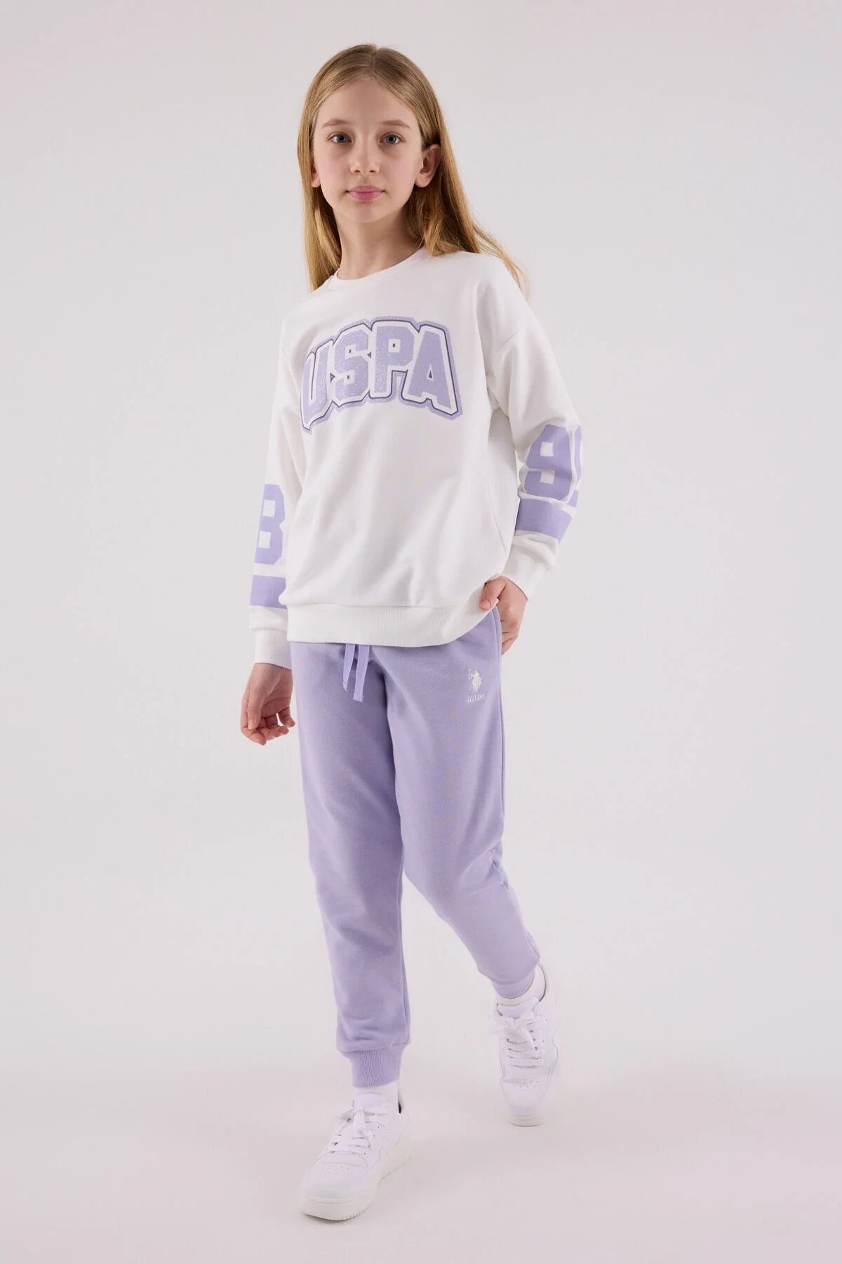 U.S. Polo Assn Kız Çocuk Beyaz Eşofman Takımı