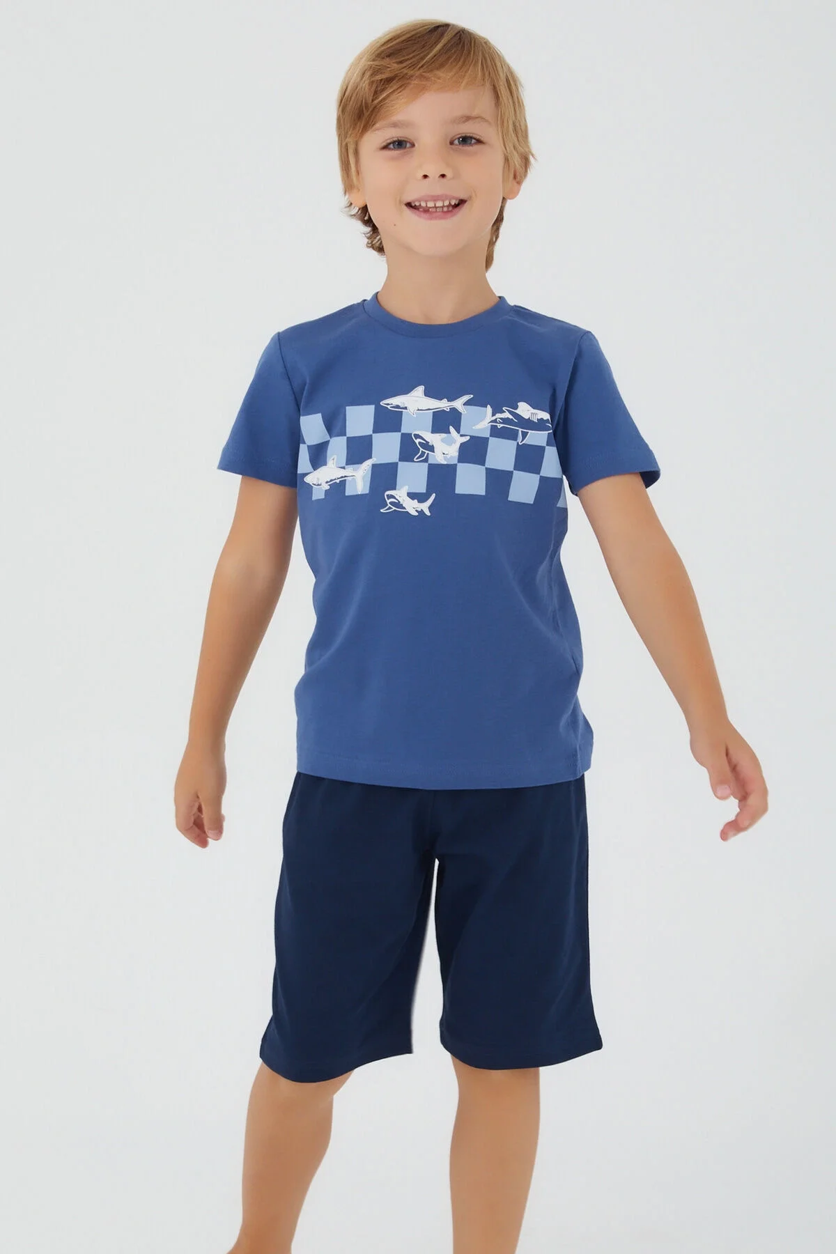 Rolypoly Erkek Çocuk Mavi Bermuda Takım