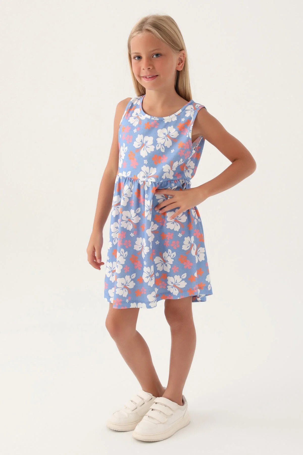 Rolypoly Kız Çocuk Mavi Elbise