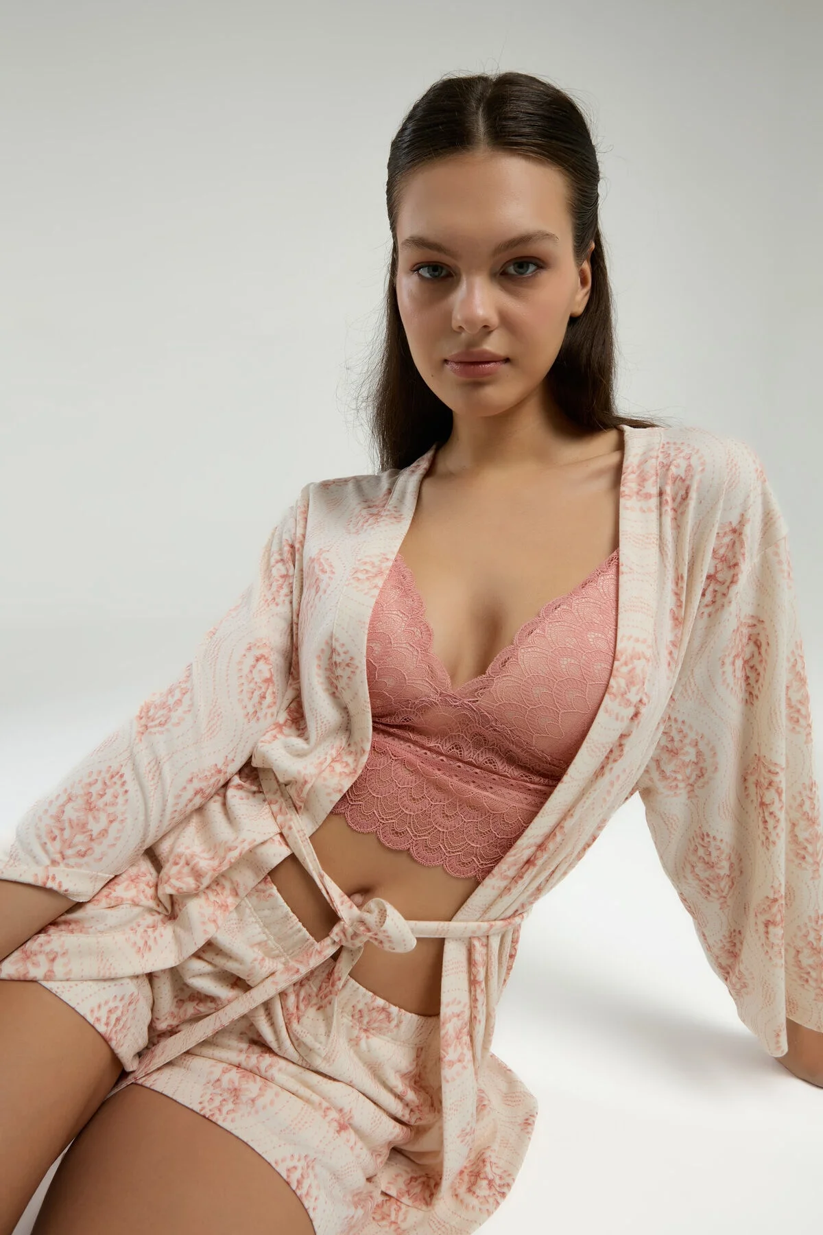 Arnetta Kadın Turuncu Sabahlık Takım