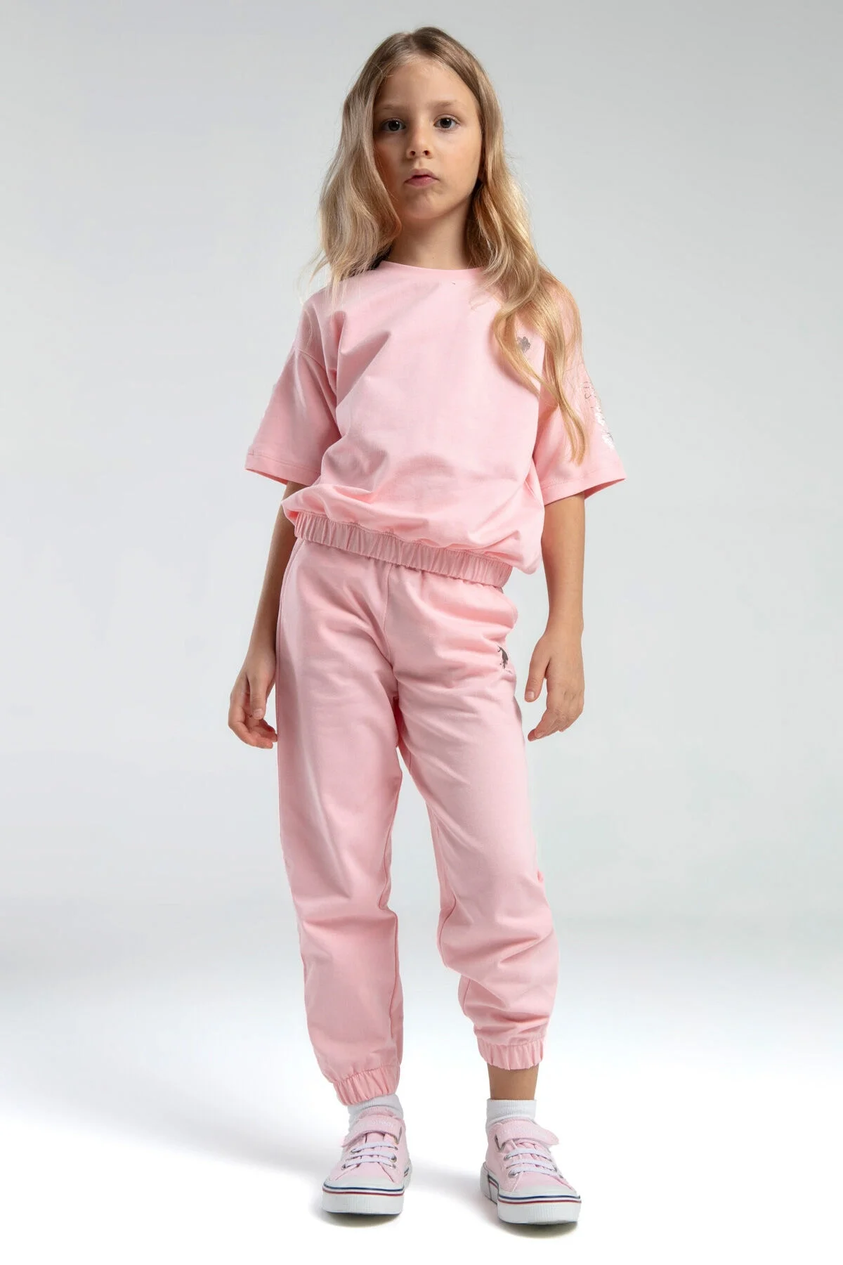 U.S. Polo Assn Kız Çocuk Pembe Pijama Takımı