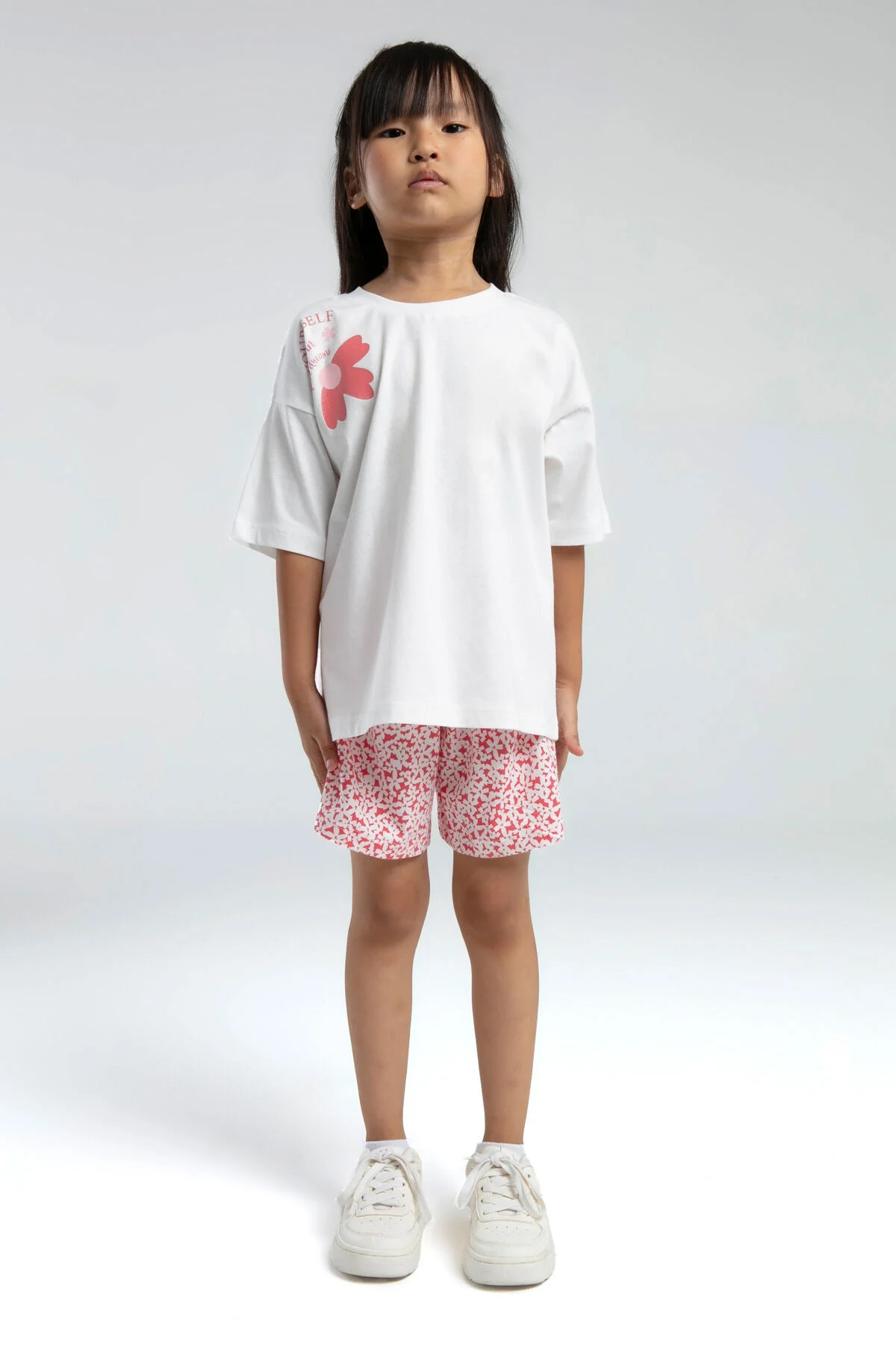 Rolypoly Kız Çocuk Beyaz Şort Takım