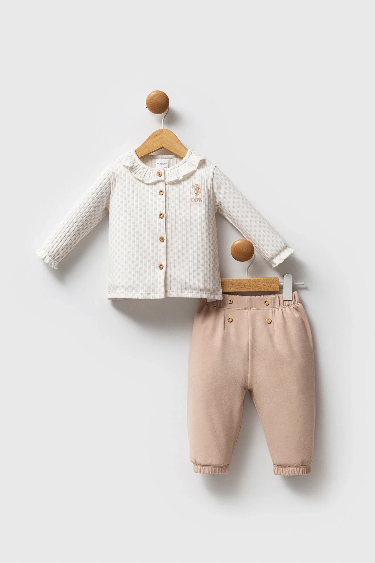 U.S. Polo Assn Kız Bebek Beyaz Takım