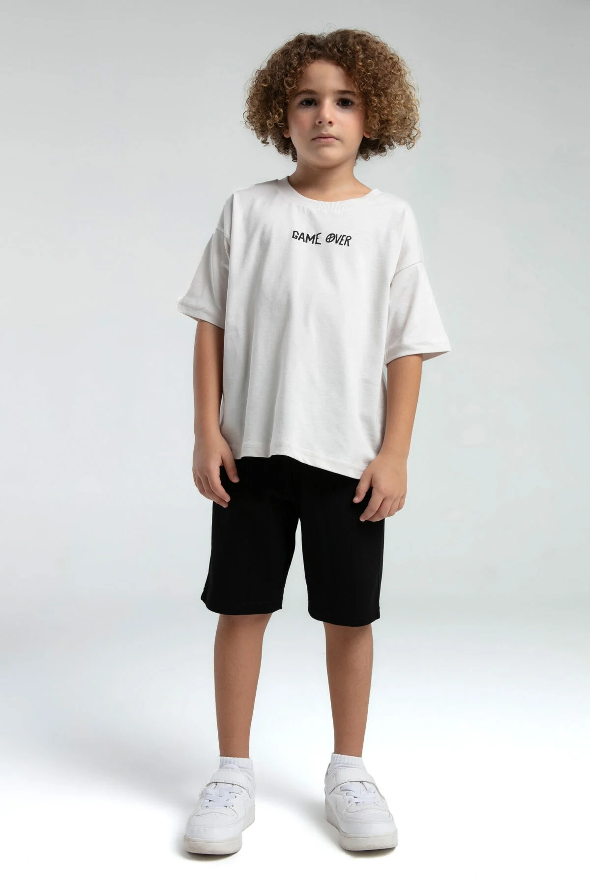 Rolypoly Erkek Çocuk Krem Bermuda Takım