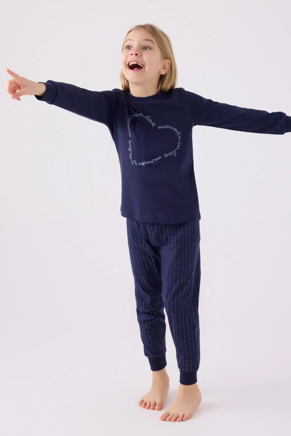 Arnetta Kız Çocuk Lacivert Pijama Takımı