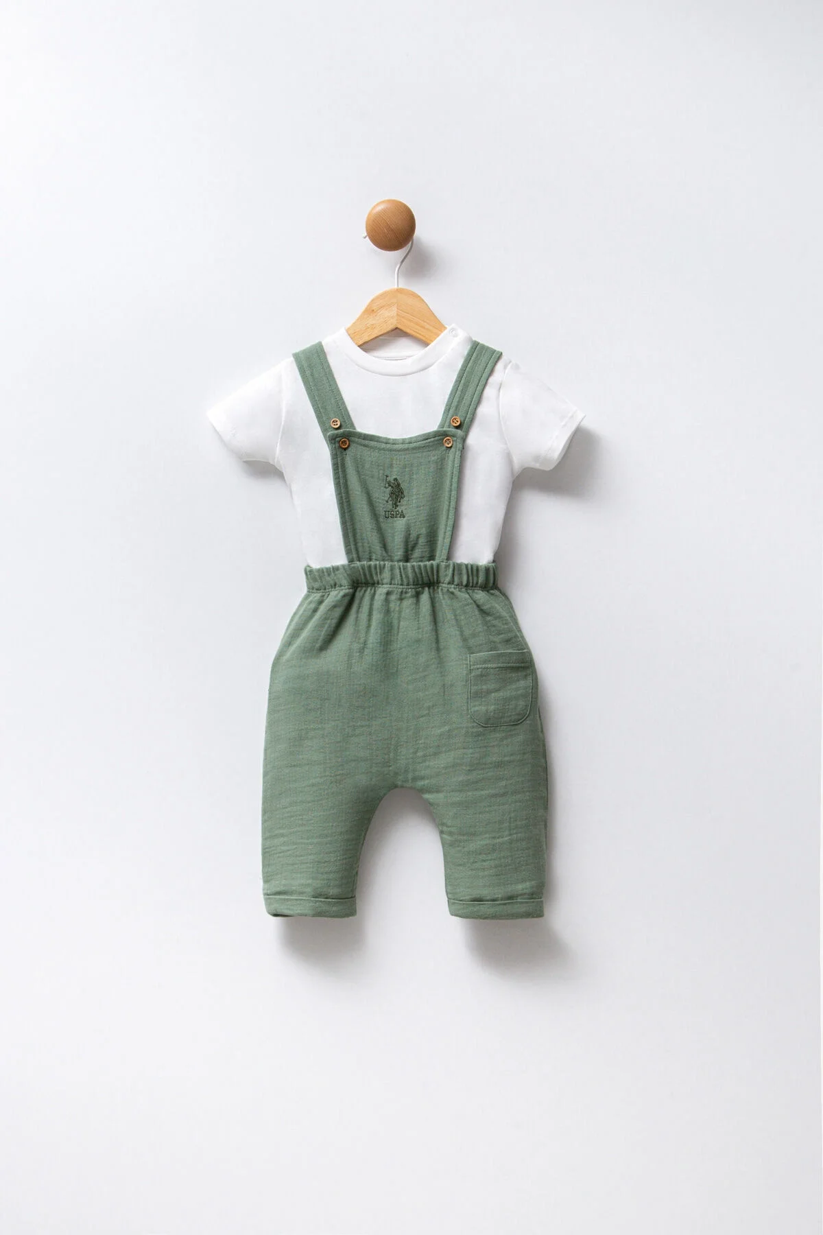 U.S. Polo Assn Erkek Bebek Haki Takım