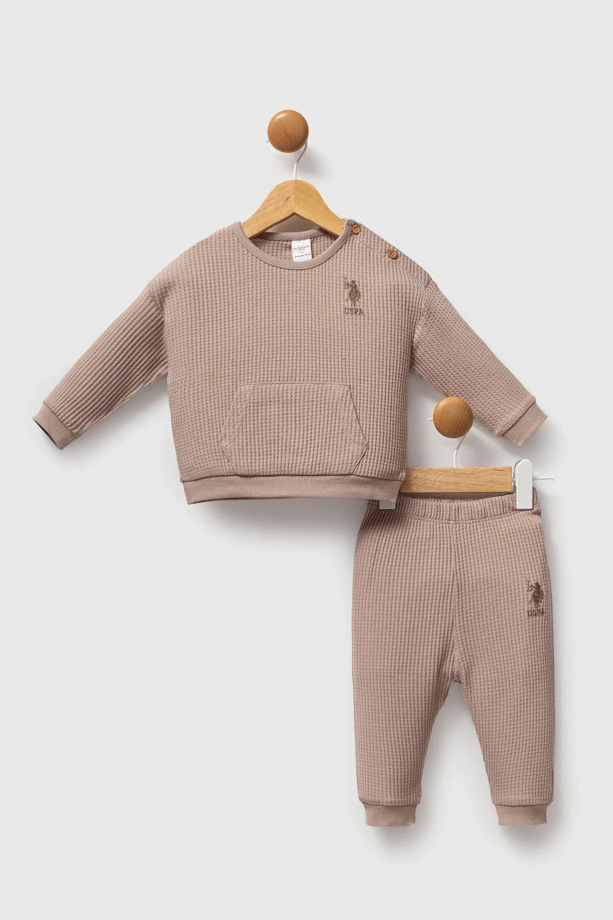 U.S. Polo Assn Erkek Bebek Kahverengi Takım