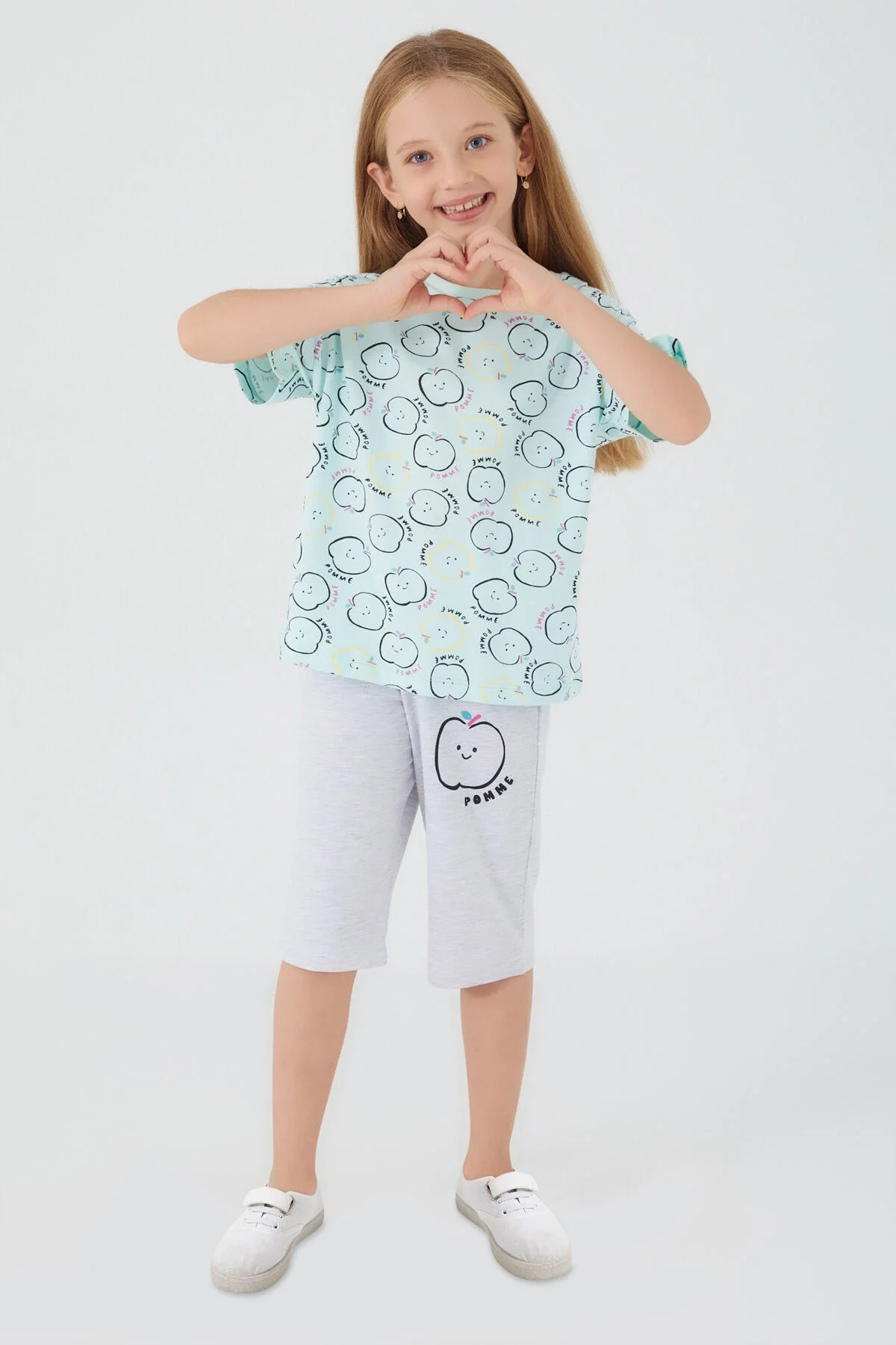 Rolypoly Kız Çocuk Mavi Kapri Takımı