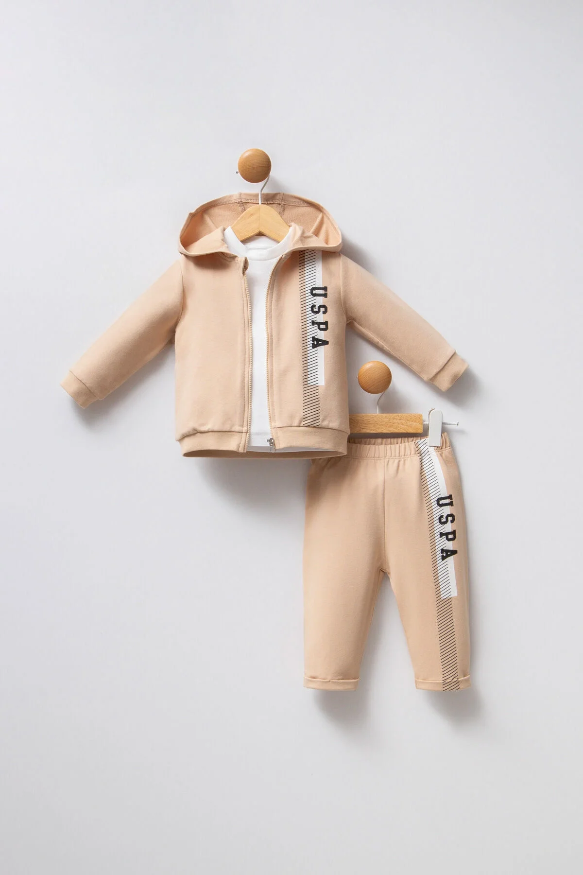 U.S. Polo Assn Erkek Bebek Krem Takım