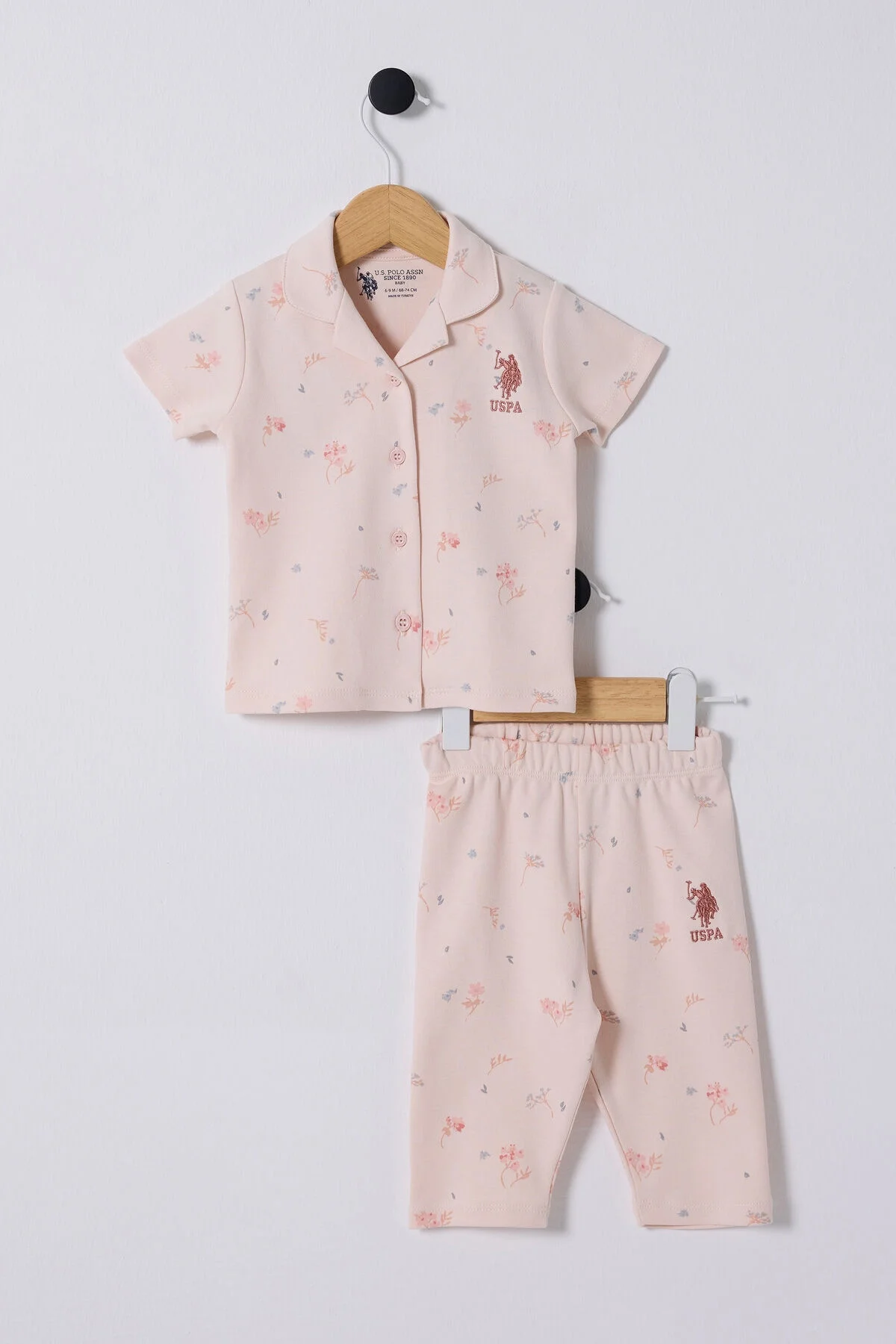 U.S. Polo Assn Kız Bebek Pembe Takım