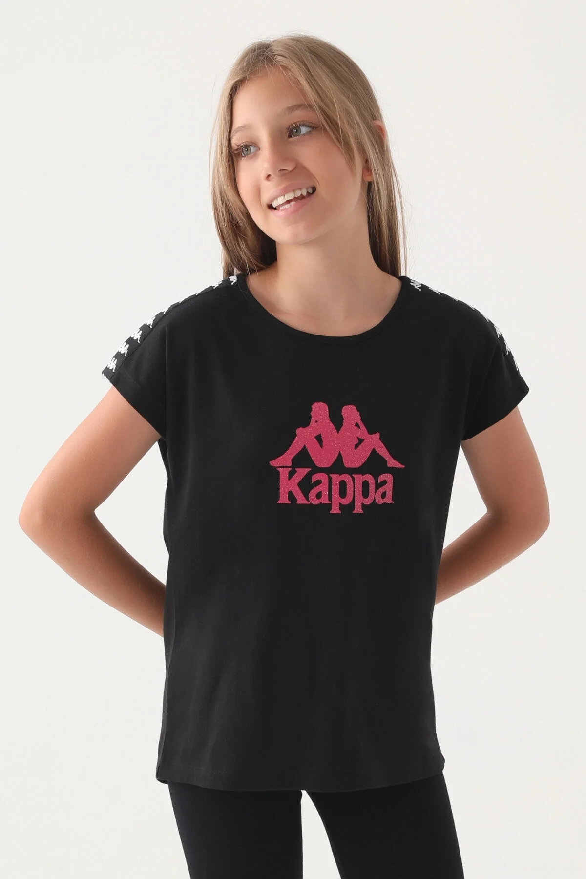Kappa Kız Çocuk Siyah T-Shirt
