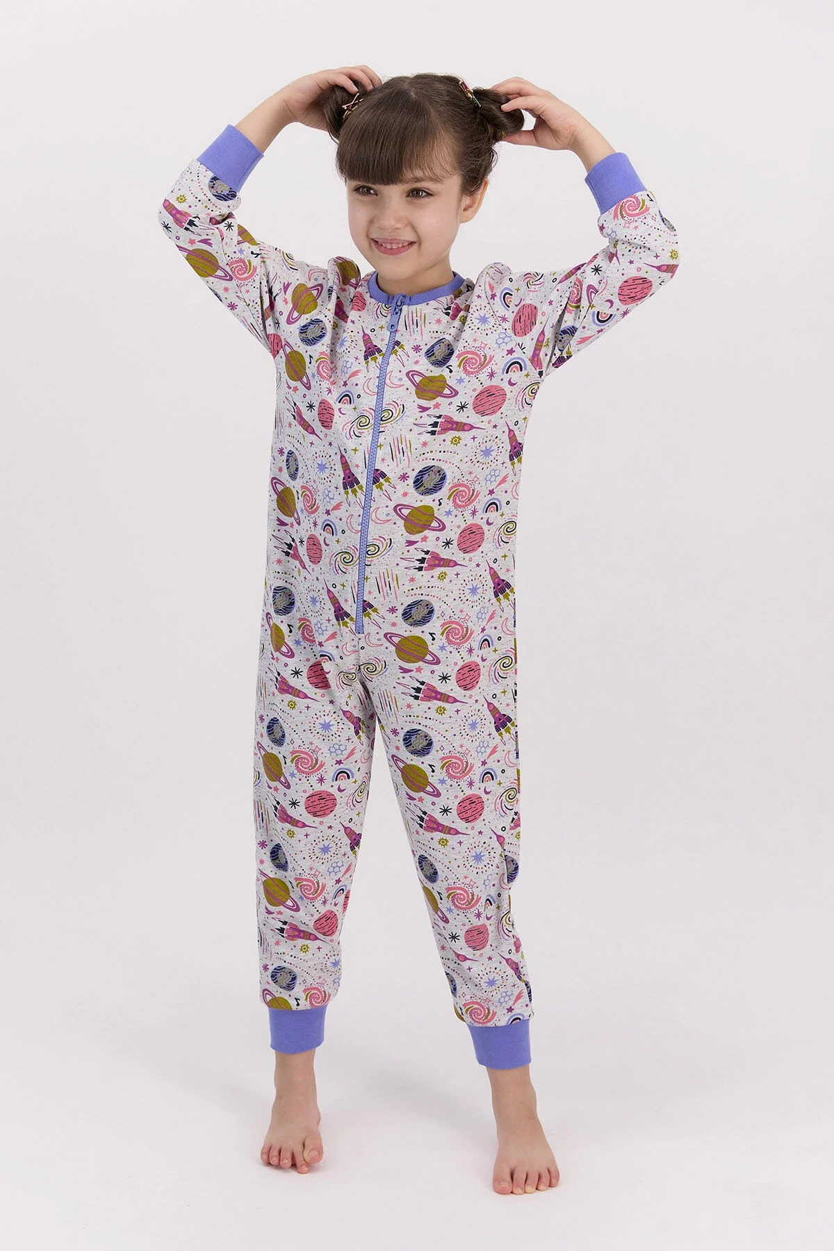 Rolypoly Kız Çocuk Gri Tulum