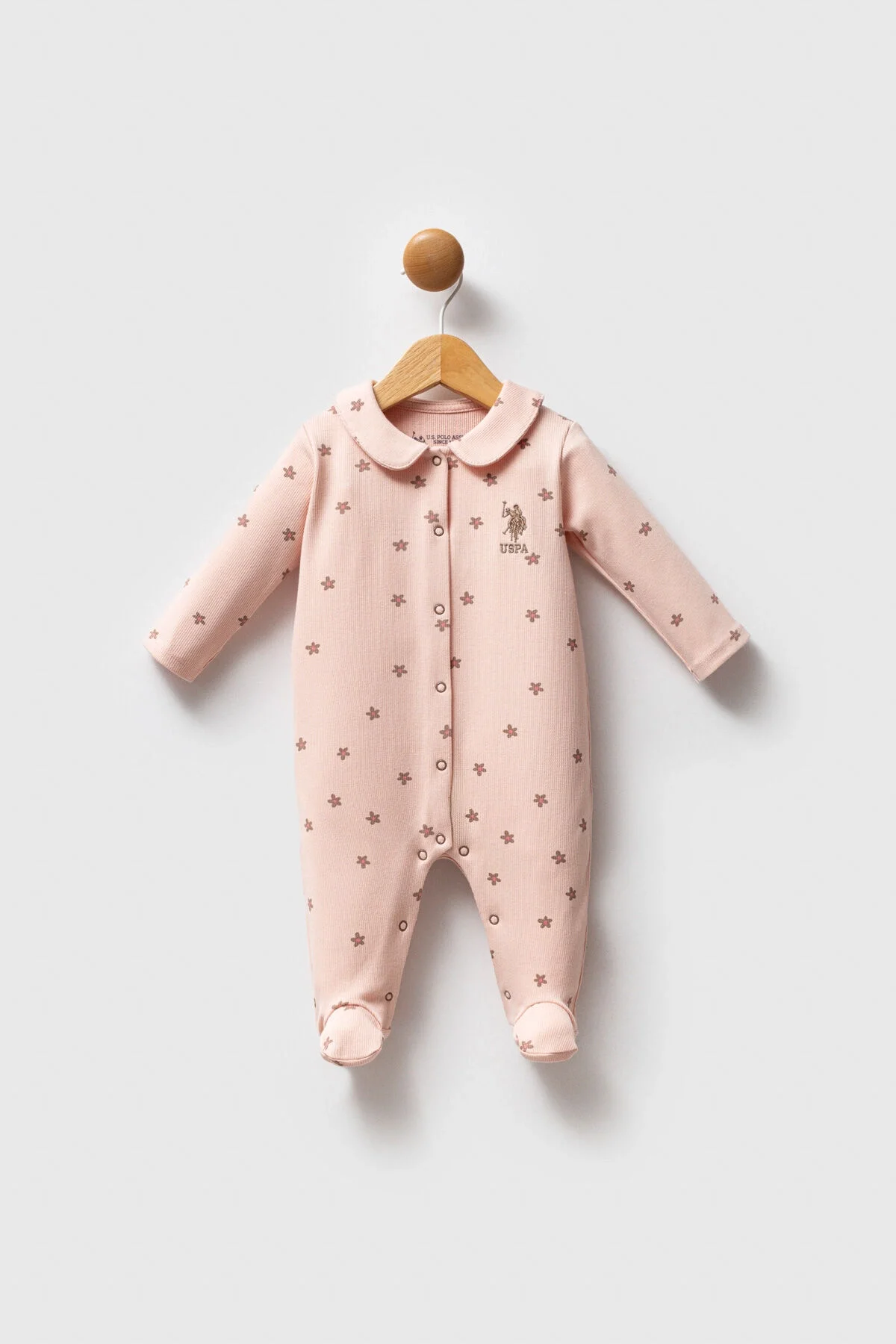 U.S. Polo Assn Kız Bebek Pembe Tulum