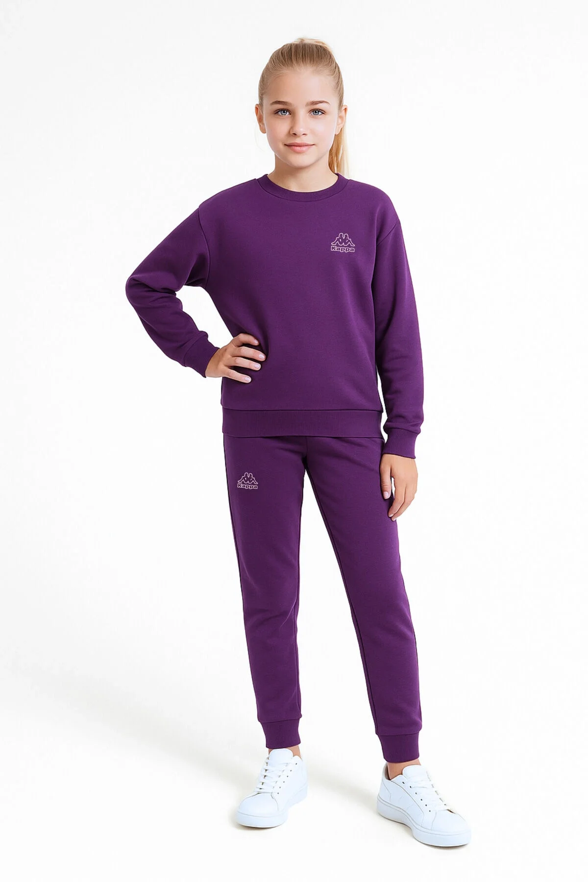 Kappa Kız Çocuk Mor Eşofman Takımı