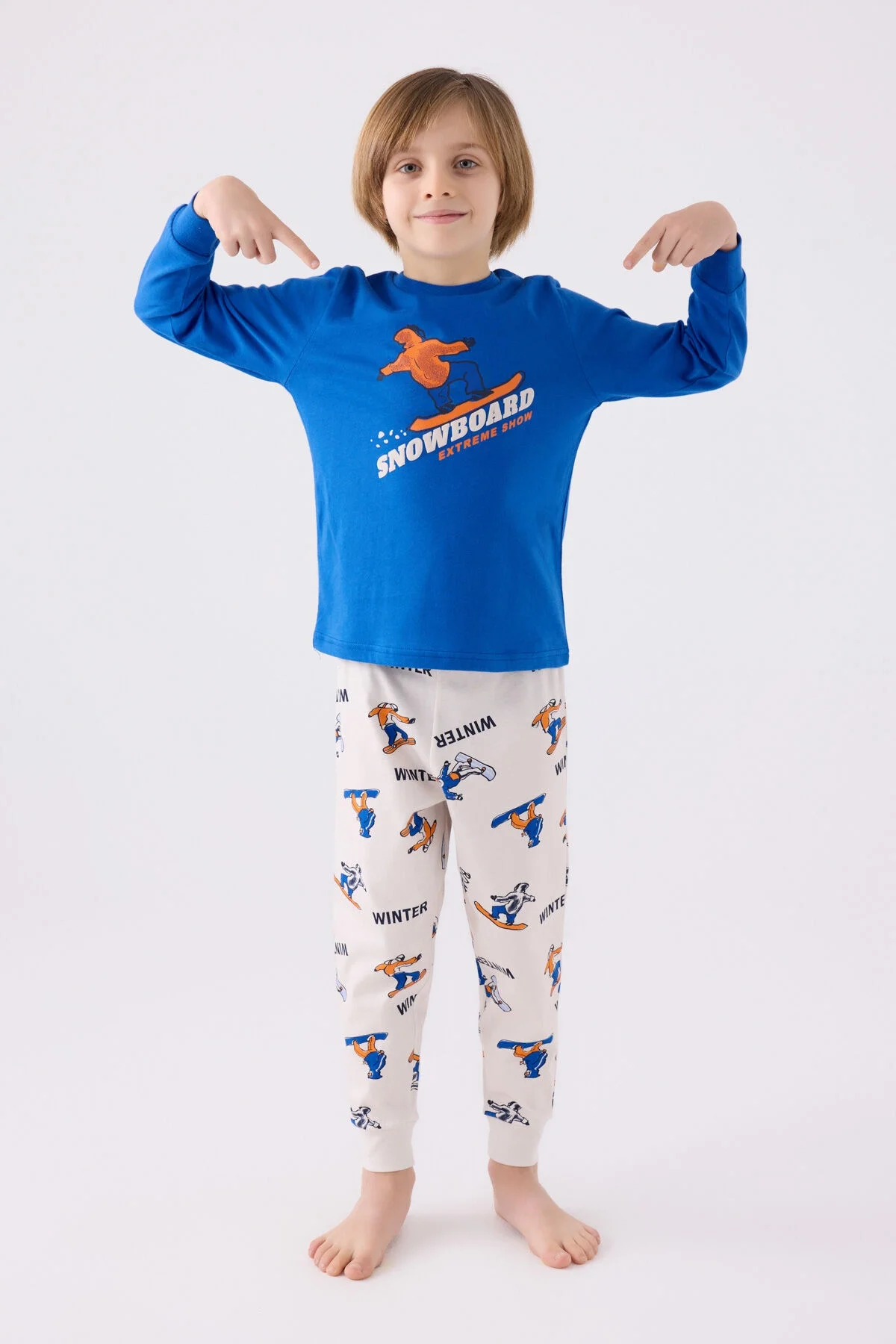 Rolypoly Erkek Çocuk Mavi Pijama Takımı