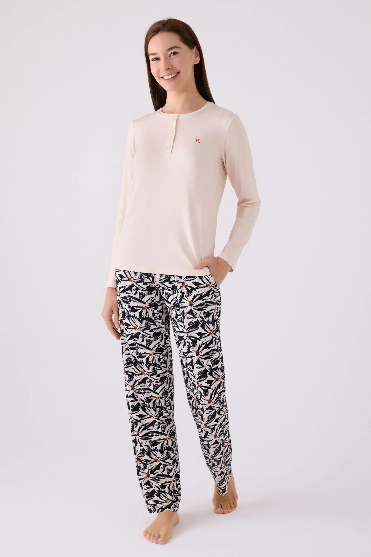 Arnetta Kadın Krem Pijama Takımı