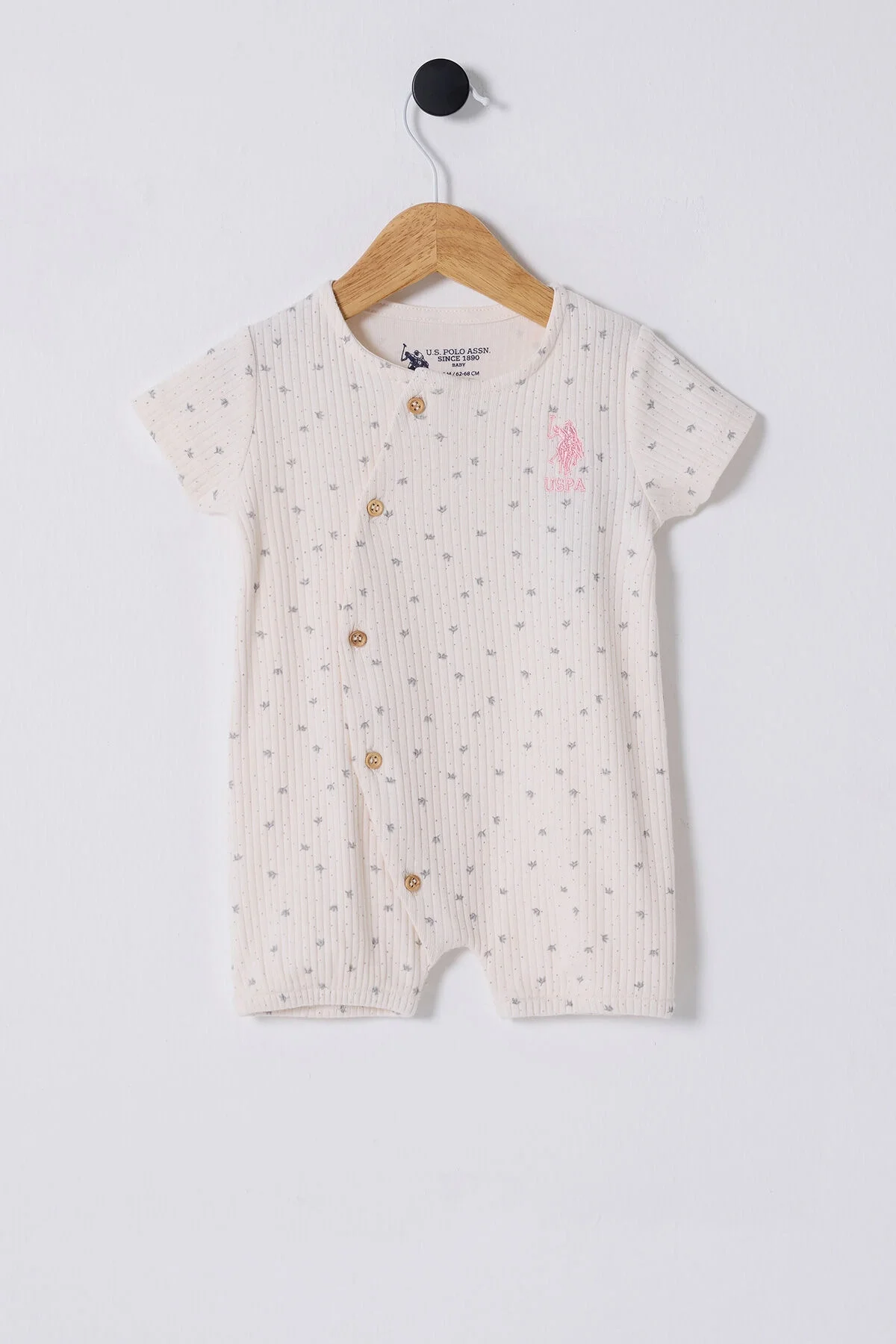 U.S. Polo Assn Kız Bebek Krem Tulum