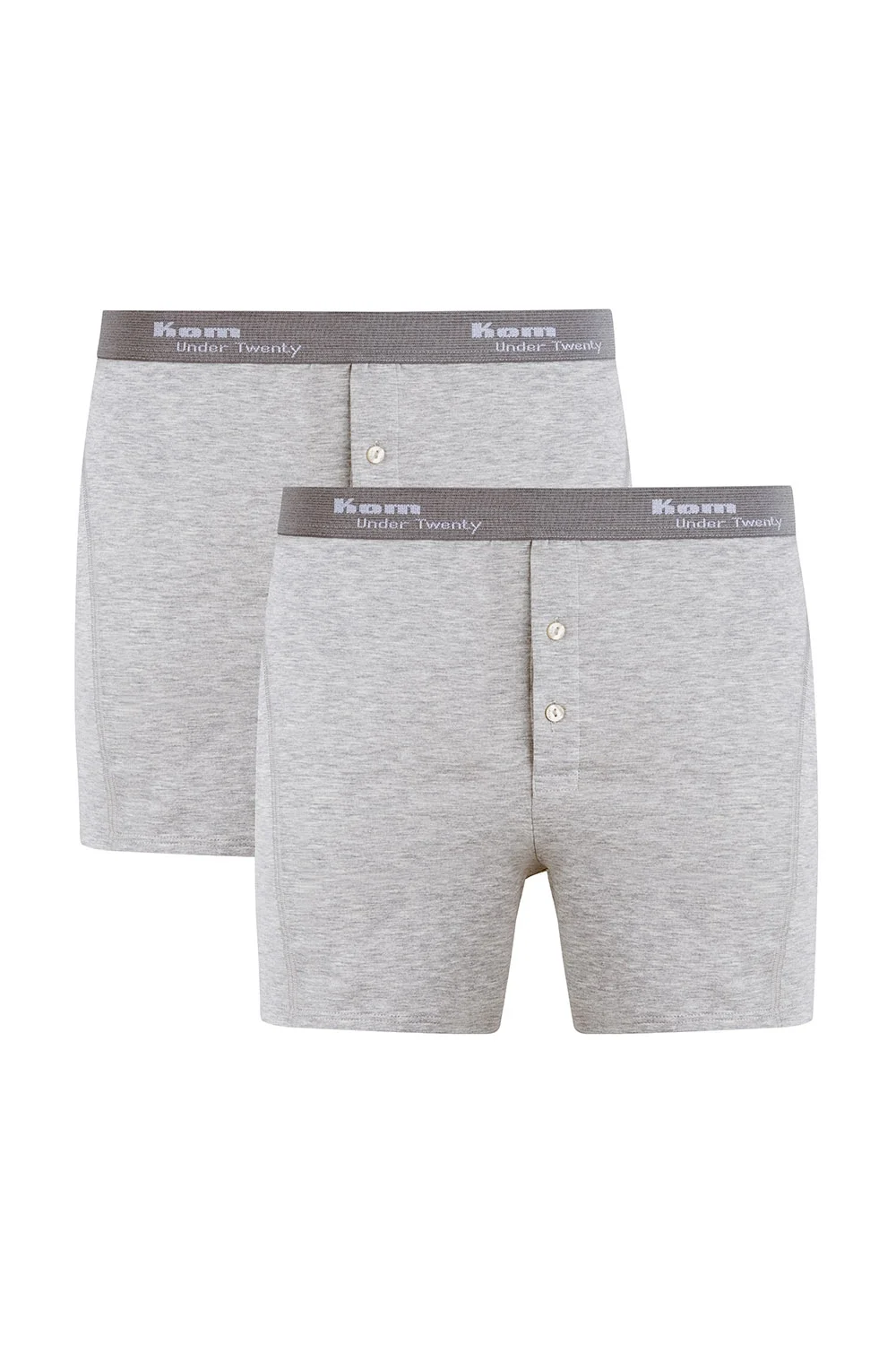 Long 2 li Çift Düğmeli Uzun Erkek Boxer