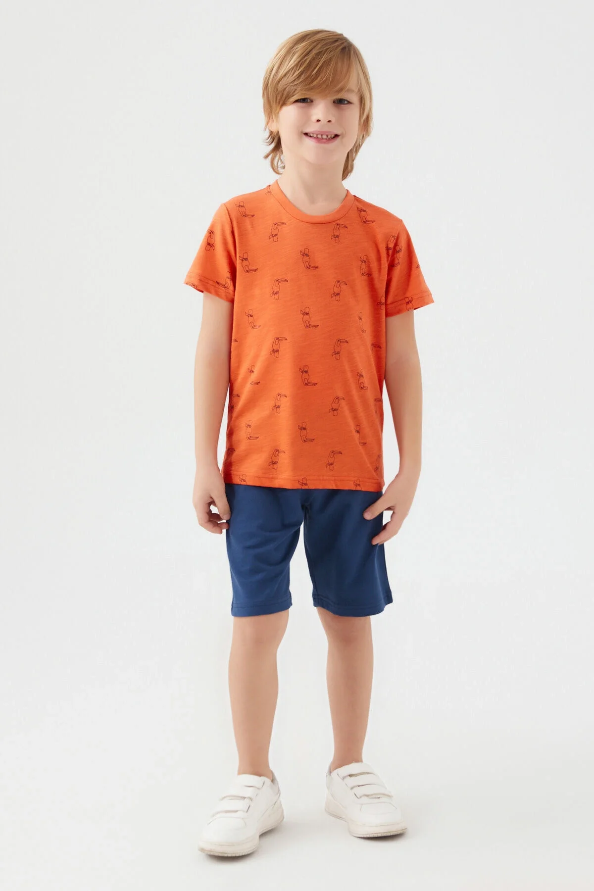 Arnetta Erkek Çocuk Turuncu Bermuda Takım