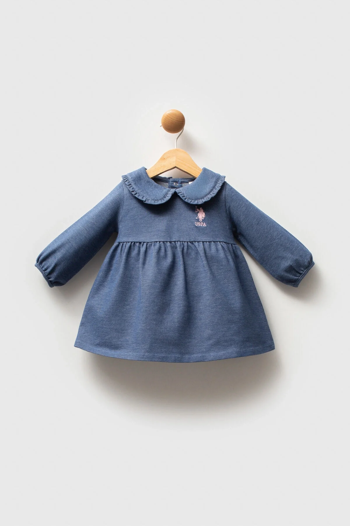 U.S. Polo Assn Kız Bebek Mavi Elbise