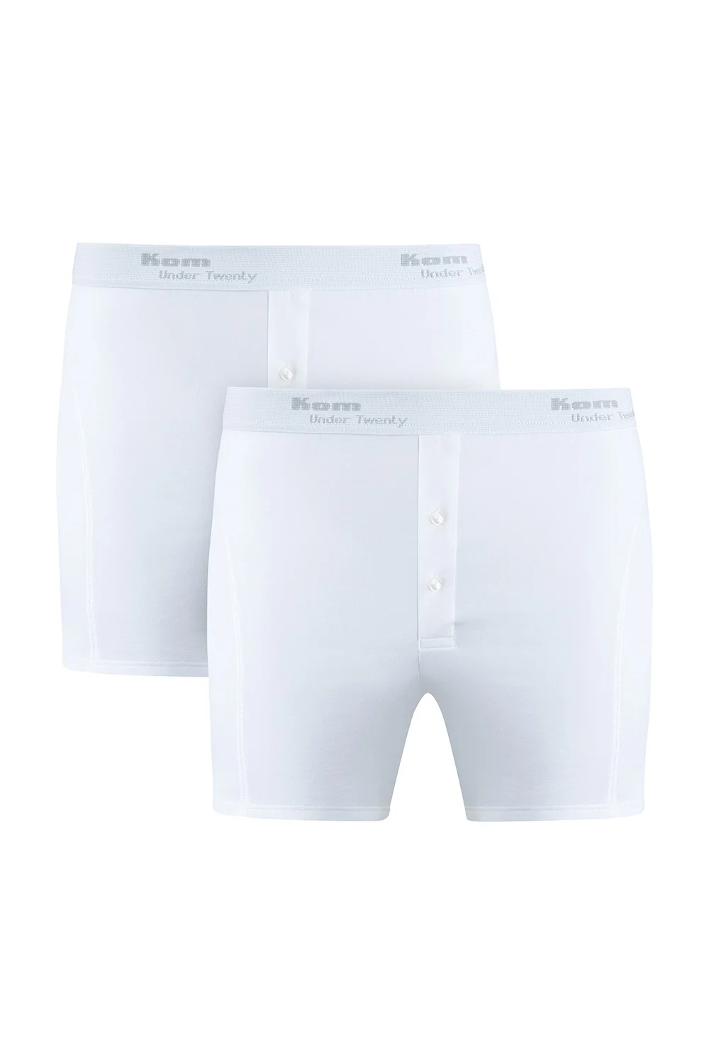 Long 2 li Çift Düğmeli Uzun Erkek Boxer